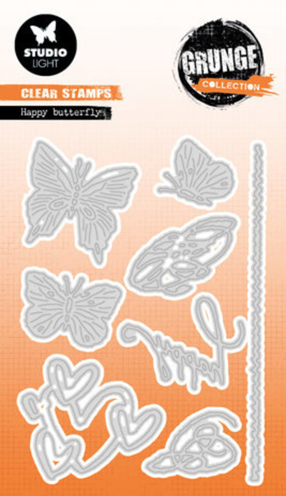 Studio Light Grunge Snijmal Happy Butterfly (SL-GR-CD502)