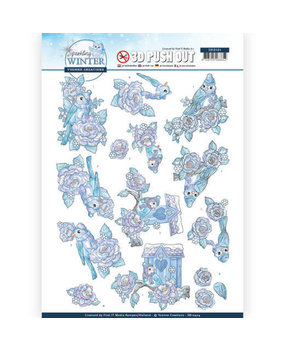 Yvonne Creations 3D Push Out Sparkling Winter Winter Birds (SB10404) Yvonne Creations 3D Push Out Sparkling Winter Winter Birds (SB10404)