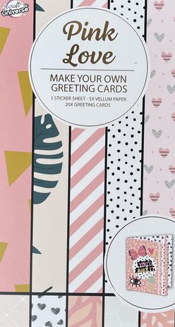 Craft Universe Pink Love Slimline Paper Pad (3010421)