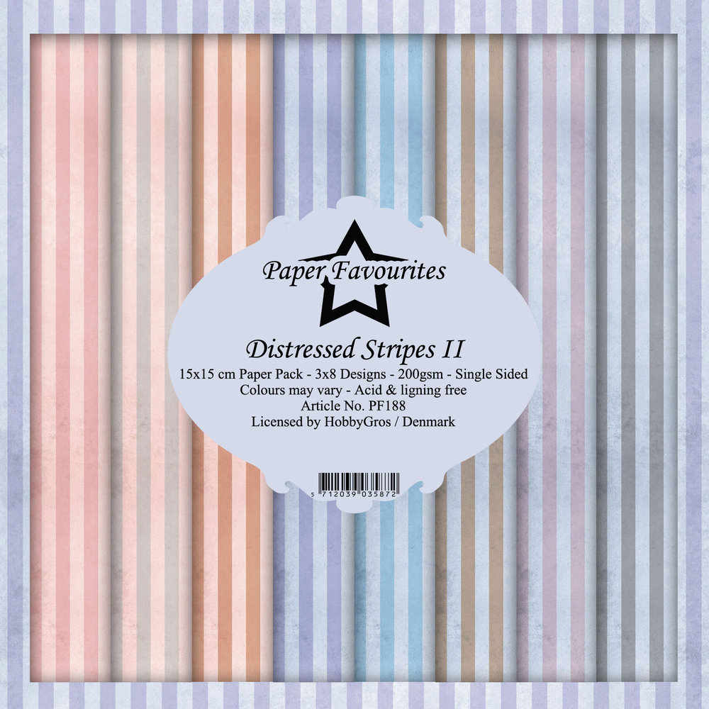 Paper Favourites Distressed Stripes II 6x6 Inch Paper Pack (PF188)