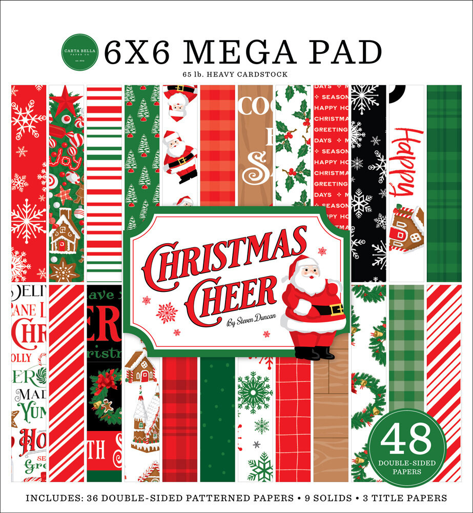 Carta Bella Christmas Cheer 6x6 Inch Mega Pad (CBCHR141031) Carta Bella Christmas Cheer 6x6 Inch Mega Pad (CBCHR141031)