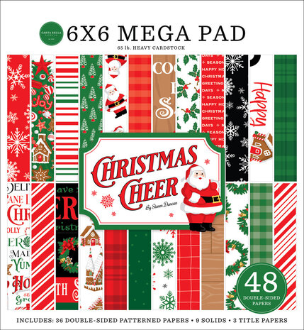 Carta Bella Christmas Cheer 6x6 Inch Mega Pad (CBCHR141031) Carta Bella Christmas Cheer 6x6 Inch Mega Pad (CBCHR141031)