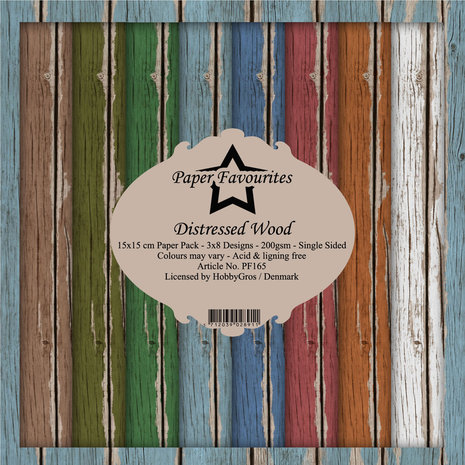Paper Favourites Distressed Wood 6x6 Inch Paper Pack (PF165)