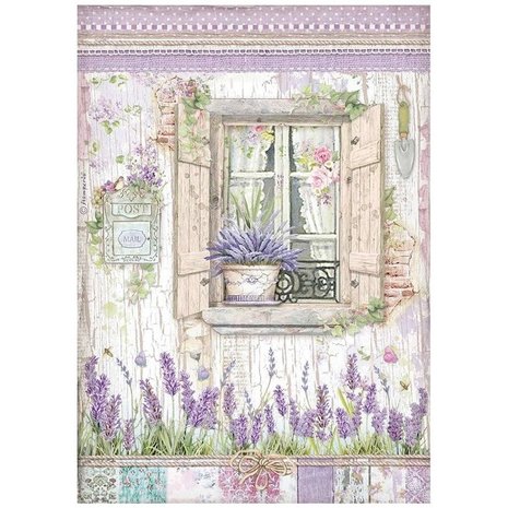 Stamperia Provence Window Rice Paper A4 (DFSA4673) Stamperia Provence Window Rice Paper A4 (DFSA4673)