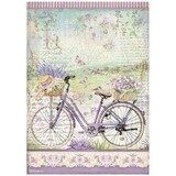 Stamperia Provence Bicycle Rice Paper A4 (DFSA4671)*