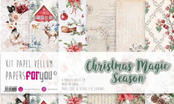 Papers For You Christmas Magic Season 12x12 Inch Vellum Pack (6pcs) (PFY-4400)