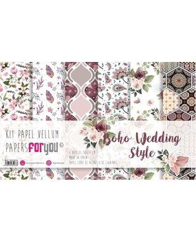 Papers For You Boho Wedding Style 12x12  Inch Vellum Pack (6pcs) (PFY-3173) Papers For You Boho Wedding Style 12x12  Inch Vellum Pack (6pcs) (PFY-3173)