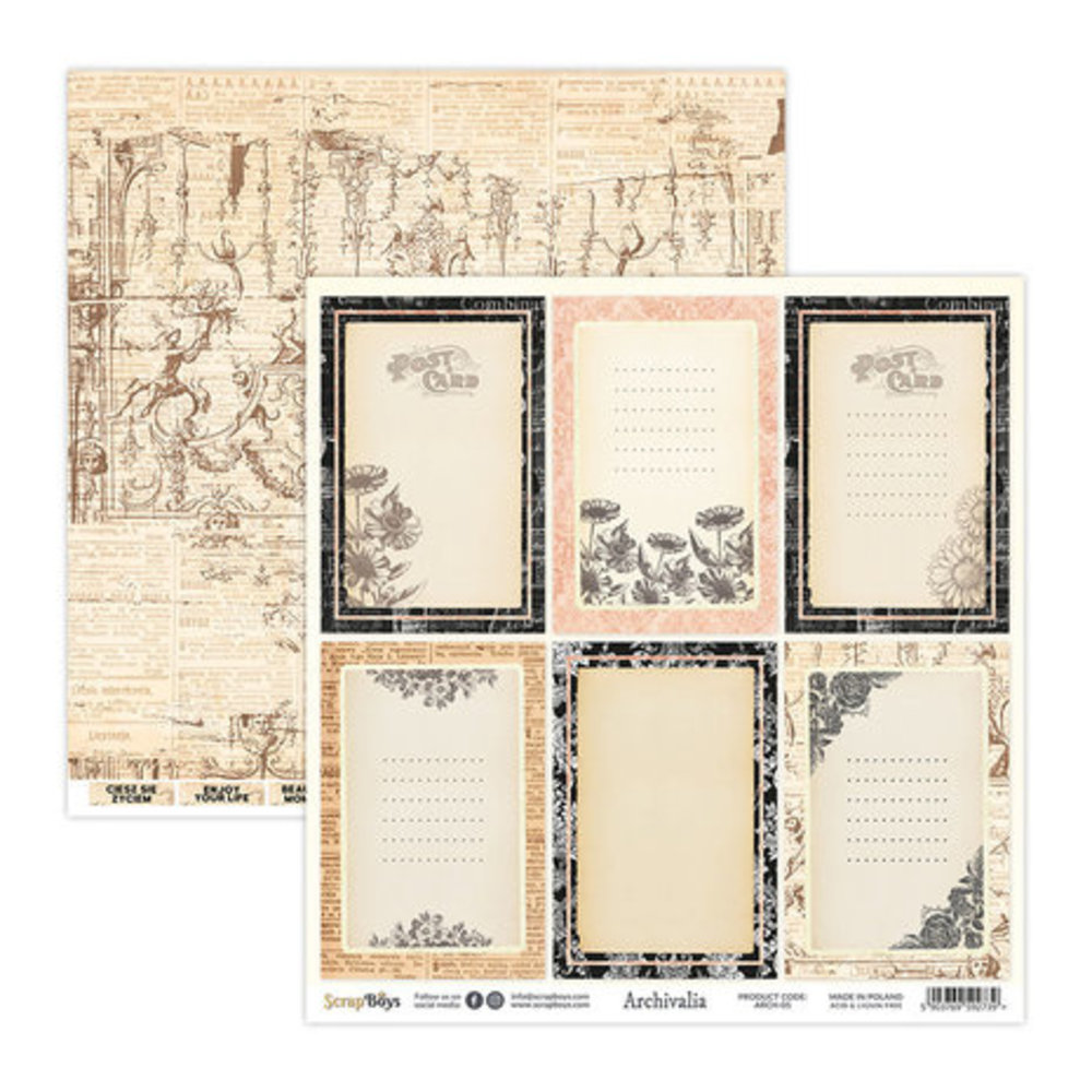 ScrapBoys Archivalia 12x12 Inch Paper Pack (ARCH-08) ScrapBoys Archivalia 12x12 Inch Paper Pack (ARCH-08)