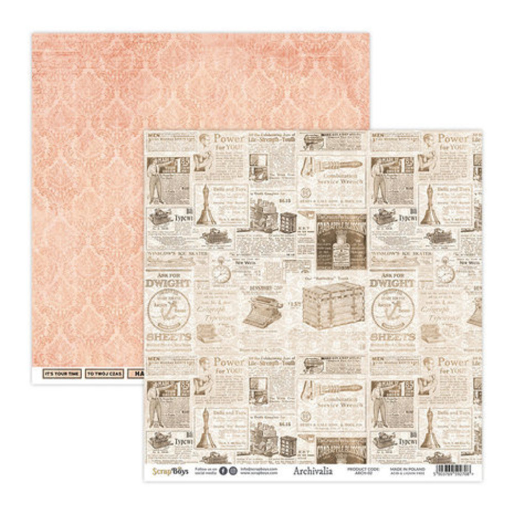 ScrapBoys Archivalia 8x8 Inch Paper Pad (ARCH-10) ScrapBoys Archivalia 8x8 Inch Paper Pad (ARCH-10)