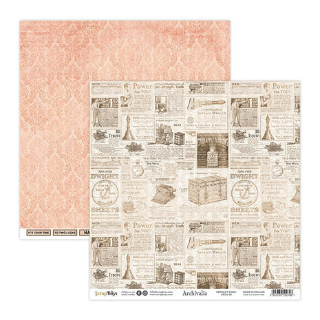 ScrapBoys Archivalia 8x8 Inch Paper Pad (ARCH-10) ScrapBoys Archivalia 8x8 Inch Paper Pad (ARCH-10)