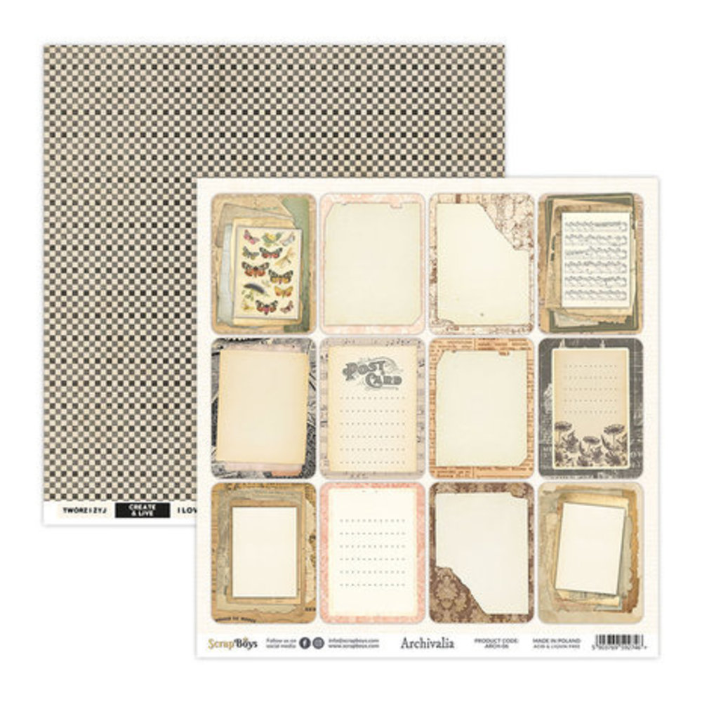 ScrapBoys Archivalia 8x8 Inch Paper Pad (ARCH-10) ScrapBoys Archivalia 8x8 Inch Paper Pad (ARCH-10)