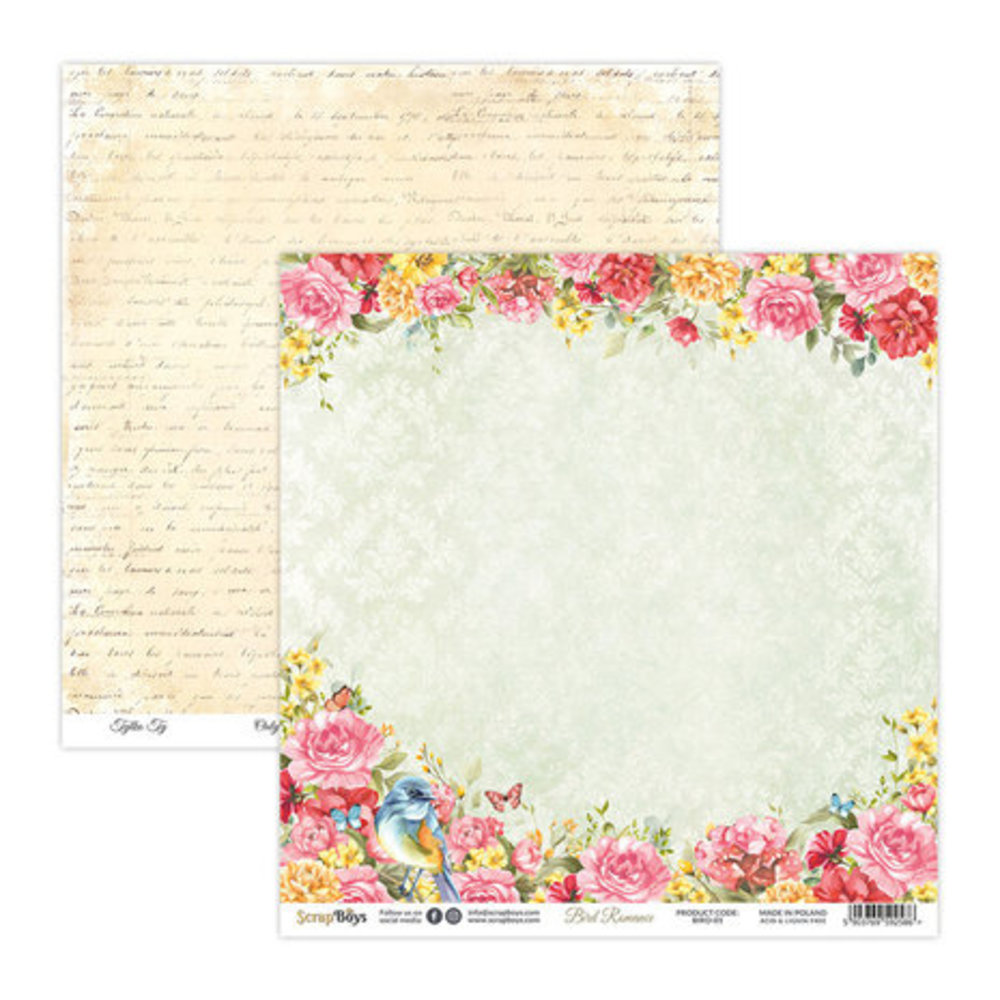 ScrapBoys Bird Romance 12x12 Inch Paper Pack (BIRO-08)
