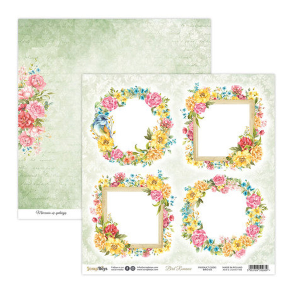 ScrapBoys Bird Romance 8x8 Inch Paper Pad (BIRO-10) ScrapBoys Bird Romance 8x8 Inch Paper Pad (BIRO-10)