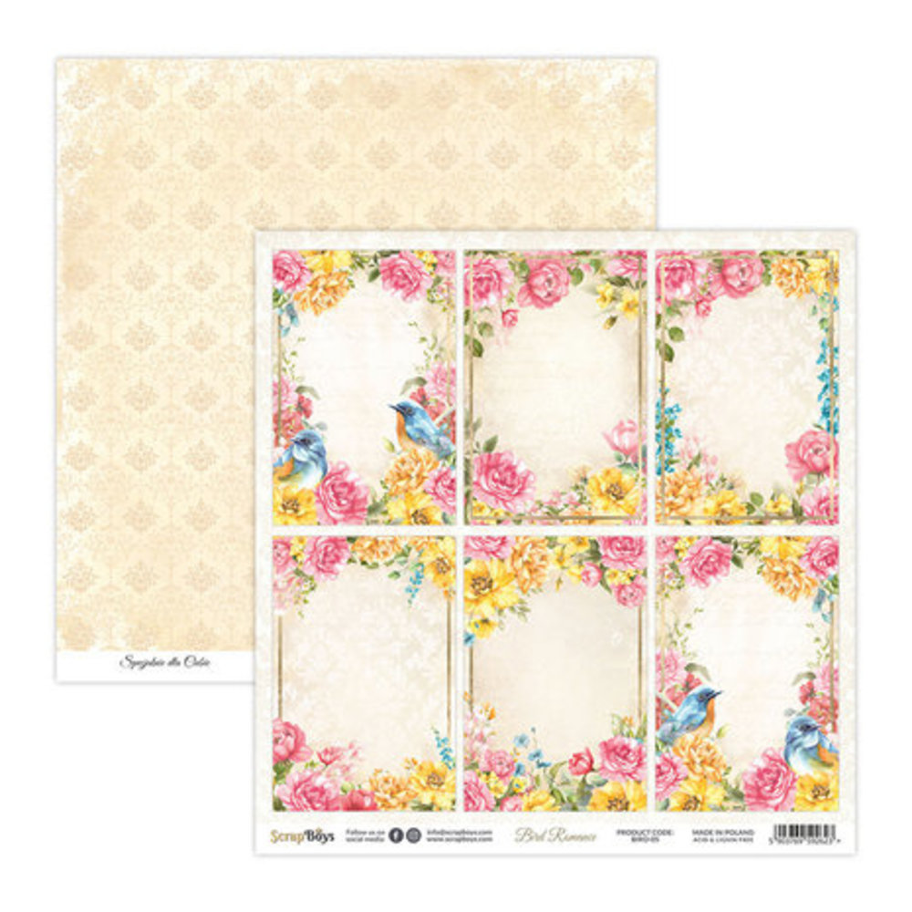 ScrapBoys Bird Romance 8x8 Inch Paper Pad (BIRO-10) ScrapBoys Bird Romance 8x8 Inch Paper Pad (BIRO-10)