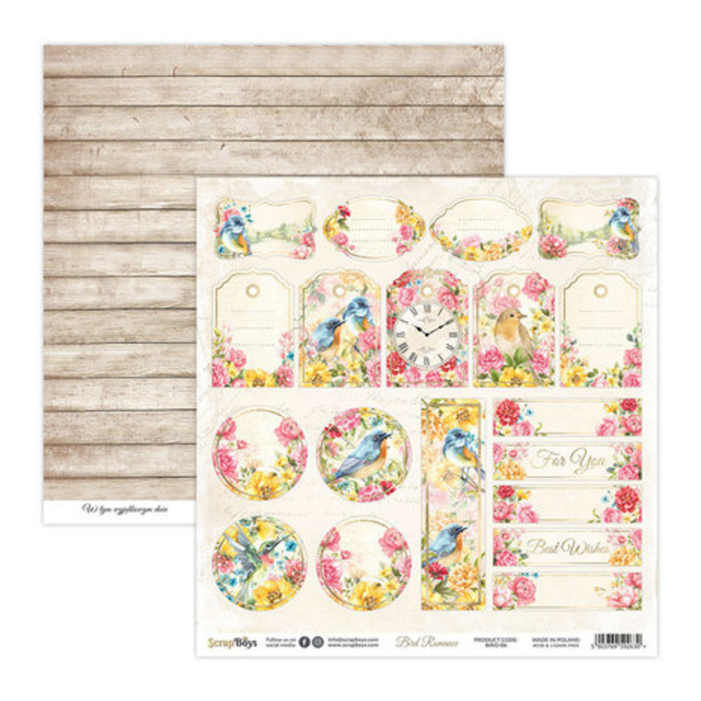 ScrapBoys Bird Romance 6x6 Inch Paper Pad (BIRO-09) ScrapBoys Bird Romance 6x6 Inch Paper Pad (BIRO-09)