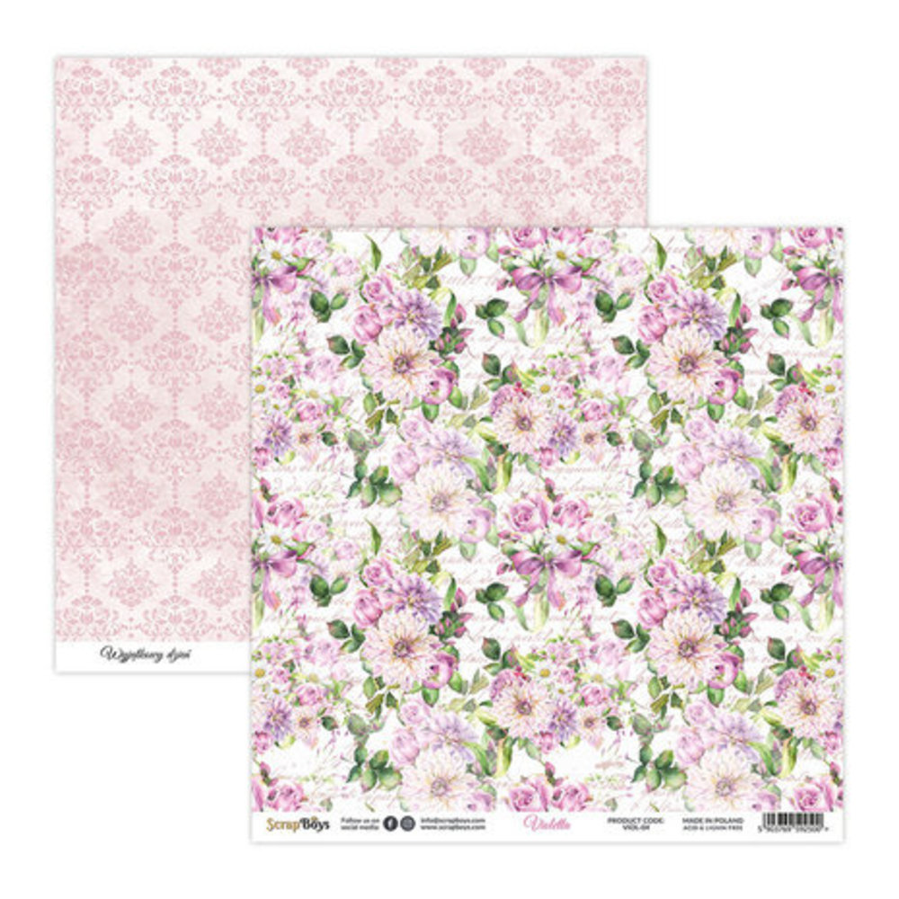 ScrapBoys Violetta 8x8 Inch Paper Pad (VIOL-10) ScrapBoys Violetta 8x8 Inch Paper Pad (VIOL-10)