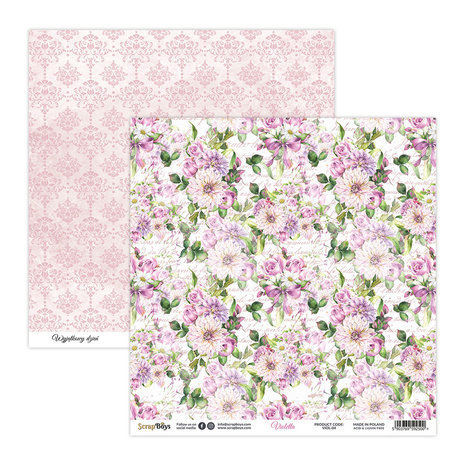 ScrapBoys Violetta 8x8 Inch Paper Pad (VIOL-10) ScrapBoys Violetta 8x8 Inch Paper Pad (VIOL-10)