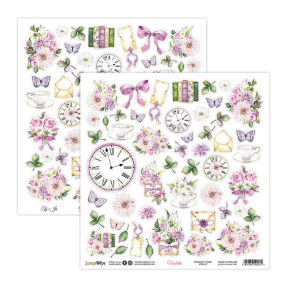 ScrapBoys Violetta 8x8 Inch Paper Pad (VIOL-10) ScrapBoys Violetta 8x8 Inch Paper Pad (VIOL-10)