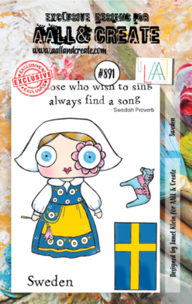 AALL and Create Clear Stamp Set A7 Sweden (AALL-TP-891)