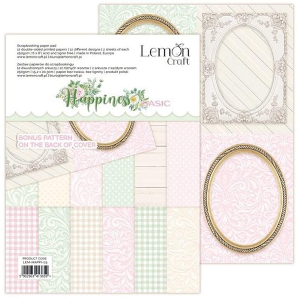 LemonCraft Happiness Basic 6x8 Inch Paper Pad (LEM-HAPPI-03) LemonCraft Happiness Basic 6x8 Inch Paper Pad (LEM-HAPPI-03)