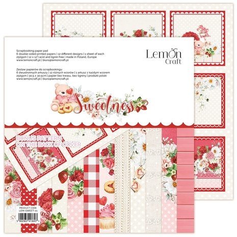 LemonCraft Sweetness 12x12 Inch Paper Pad (LEM-SWEET-01) LemonCraft Sweetness 12x12 Inch Paper Pad (LEM-SWEET-01)