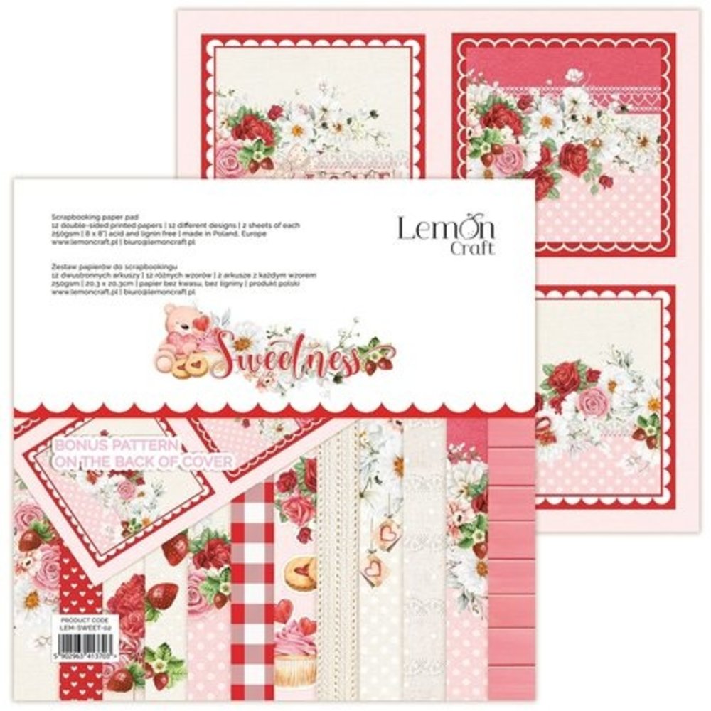 LemonCraft Sweetness 8x8 Inch Paper Pad (LEM-SWEET-02) LemonCraft Sweetness 8x8 Inch Paper Pad (LEM-SWEET-02)