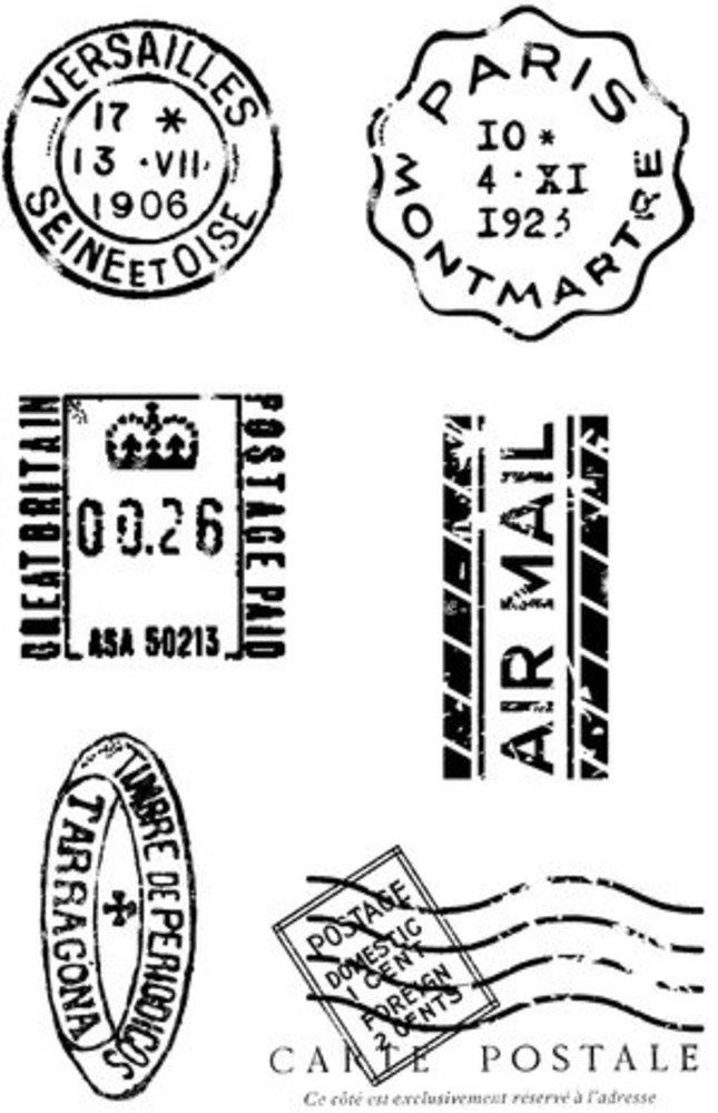 Woodware Mini Postmarks Clear Stamps (FRM058) Woodware Mini Postmarks Clear Stamps (FRM058)