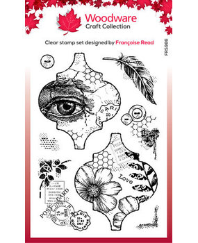 Woodware Vintage Tiles Clear Stamps (FRS986)