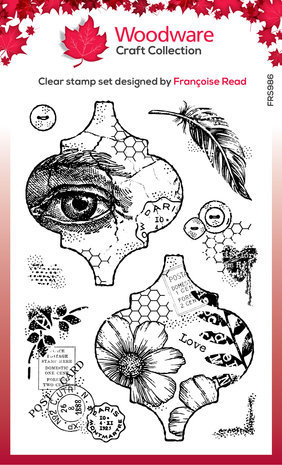 Woodware Vintage Tiles Clear Stamps (FRS986)