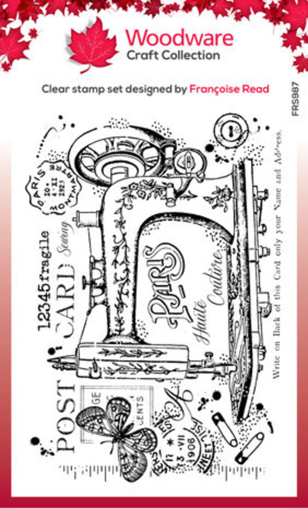 Woodware Sewing Machine Clear Stamps (FRS987)