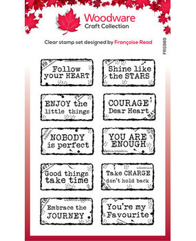 Woodware Distressed Labels Clear Stamps (FRS989)