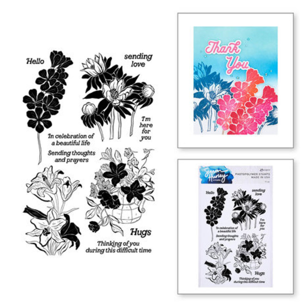 Simon Hurley Create Inked Blooms Clear Stamps (HUR83344)