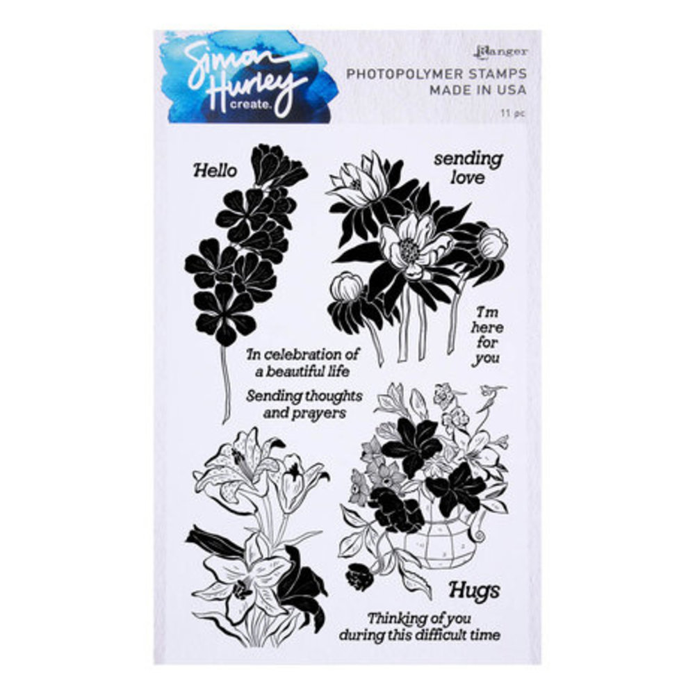 Simon Hurley Create Inked Blooms Clear Stamps (HUR83344)