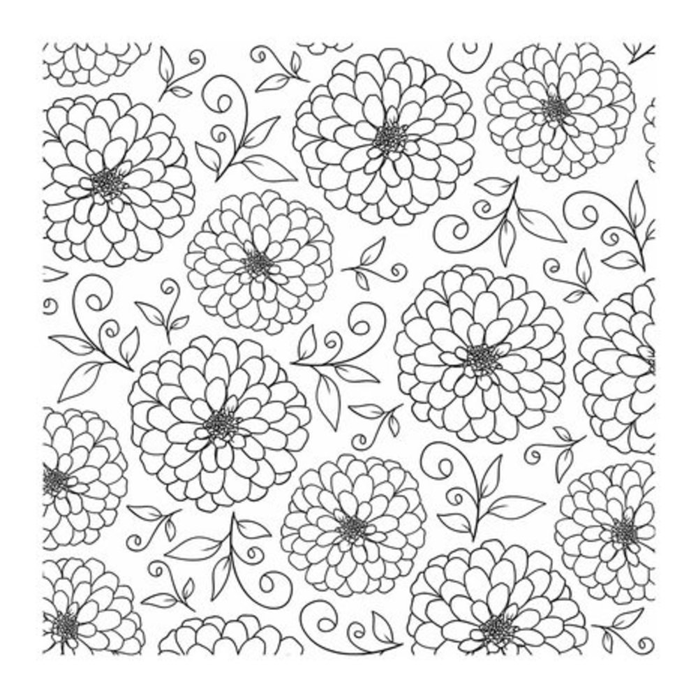 Simon Hurley Create Darling Dahlias Rubber Stamp (HUR80626)