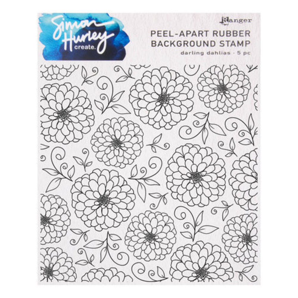 Simon Hurley Create Darling Dahlias Rubber Stamp (HUR80626)