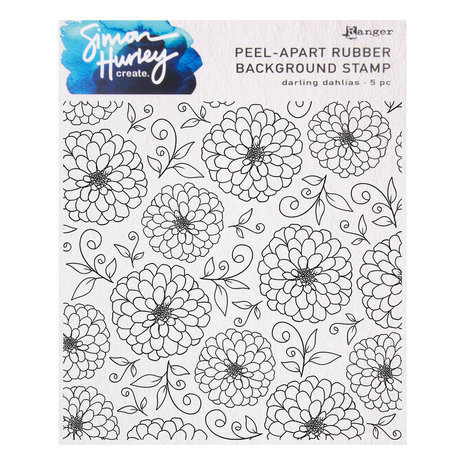 Simon Hurley Create Darling Dahlias Rubber Stamp (HUR80626)