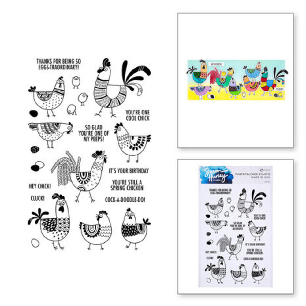 Simon Hurley Create Spring Chicken Clear Stamps (HUR83351) Simon Hurley Create Spring Chicken Clear Stamps (HUR83351)