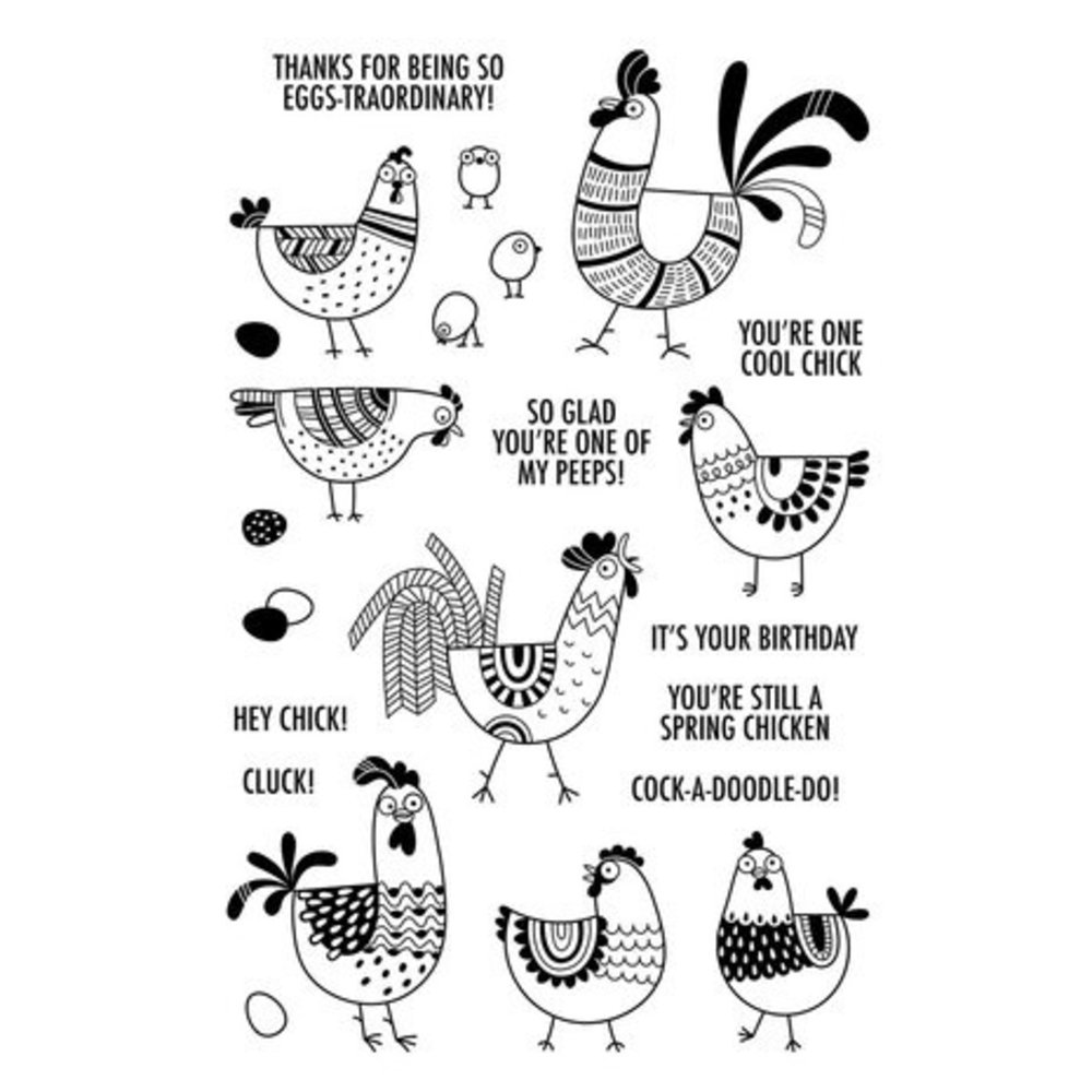 Simon Hurley Create Spring Chicken Clear Stamps (HUR83351) Simon Hurley Create Spring Chicken Clear Stamps (HUR83351)