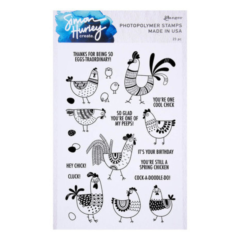 Simon Hurley Create Spring Chicken Clear Stamps (HUR83351) Simon Hurley Create Spring Chicken Clear Stamps (HUR83351)