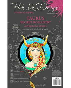 Pink Ink Designs Astrologie Series Taurus Secret Romantic A5 Clear Stamps (PI207) Pink Ink Designs Astrologie Series Taurus Secret Romantic A5 Clear Stamps (PI207)
