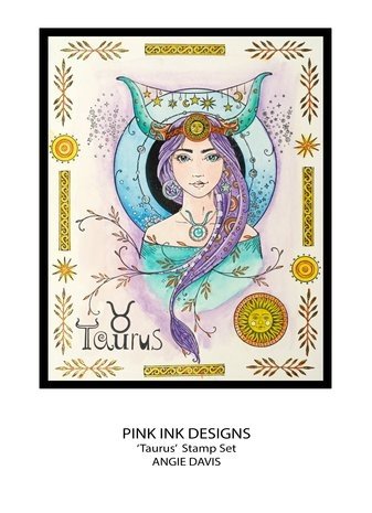 Pink Ink Designs Astrologie Series Taurus Secret Romantic A5 Clear Stamps (PI207)
