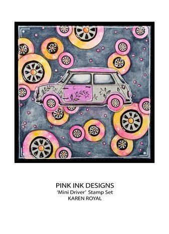 Pink Ink Designs Wheels Series Mini Driver A5 Clear Stamps (PI209)