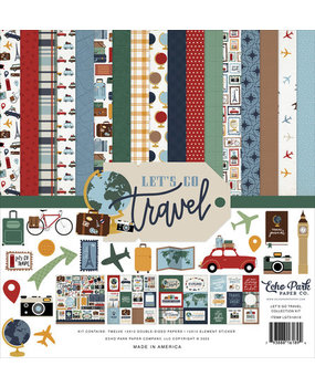 Echo Park Let's Go Travel 12x12 Inch Collection Kit (LGT310016) Echo Park Let's Go Travel 12x12 Inch Collection Kit (LGT310016)