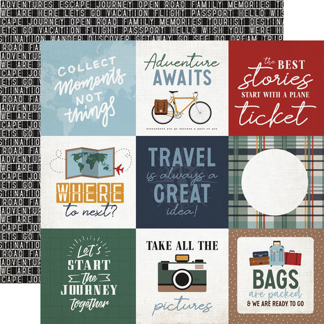 Echo Park Let's Go Travel 12x12 Inch Collection Kit (LGT310016) Echo Park Let's Go Travel 12x12 Inch Collection Kit (LGT310016)