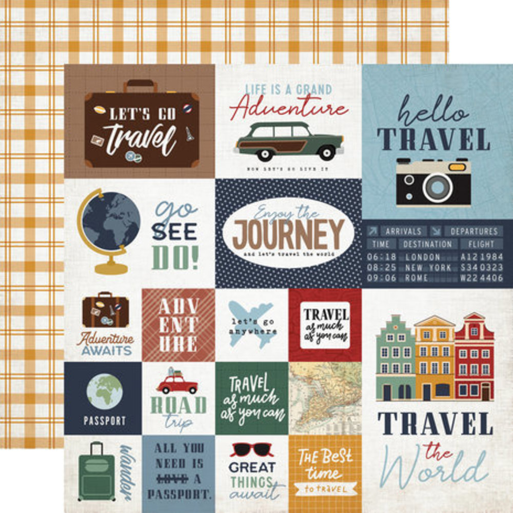 Echo Park Let's Go Travel 12x12 Inch Collection Kit (LGT310016) Echo Park Let's Go Travel 12x12 Inch Collection Kit (LGT310016)