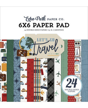 Echo Park Let's Go Travel 6x6 Inch Paper Pad (LGT310023) Echo Park Let's Go Travel 6x6 Inch Paper Pad (LGT310023)