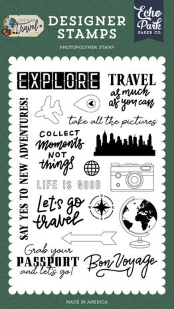 Echo Park Let's Go Travel Take All The Pictures Clear Stamps (LGT310041) Echo Park Let's Go Travel Take All The Pictures Clear Stamps (LGT310041)