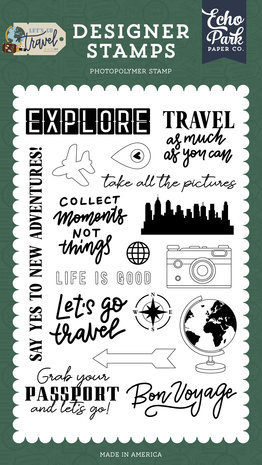 Echo Park Let's Go Travel Take All The Pictures Clear Stamps (LGT310041) Echo Park Let's Go Travel Take All The Pictures Clear Stamps (LGT310041)