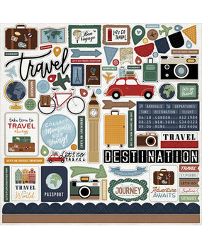 Echo Park Let's Go Travel 12x12 Inch Element Sticker (LGT310014) Echo Park Let's Go Travel 12x12 Inch Element Sticker (LGT310014)