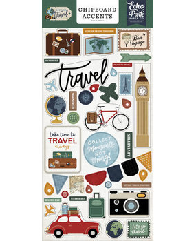 Echo Park Let's Go Travel 6x13 Inch Chipboard Accents (LGT310021)* Echo Park Let's Go Travel 6x13 Inch Chipboard Accents (LGT310021)*